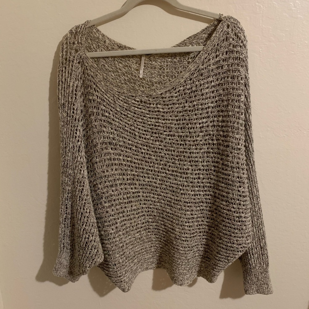 Free People Loose-Knit Boat Neck Sweater